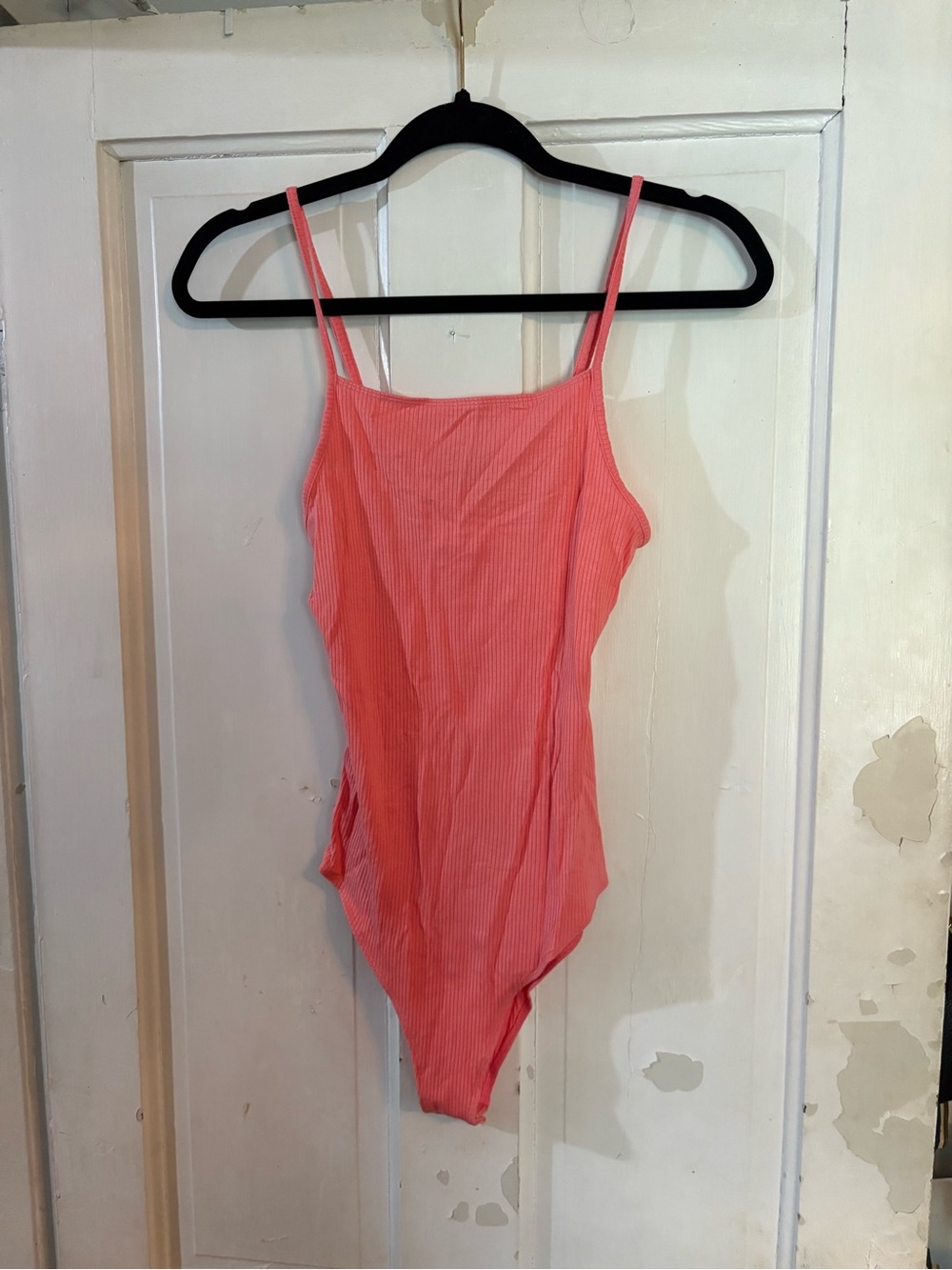 wild fable Pink Ribbed Tank One-Piece Bodysuit